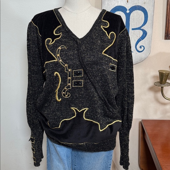 Vintage Sweaters - Vintage Bonnie And Bill Embellished Sweater